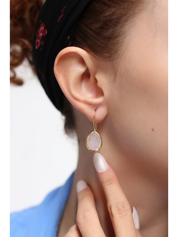 L'Atelier de Gaia Pozłacane kolczyki z kwarcem rozmiar: onesize