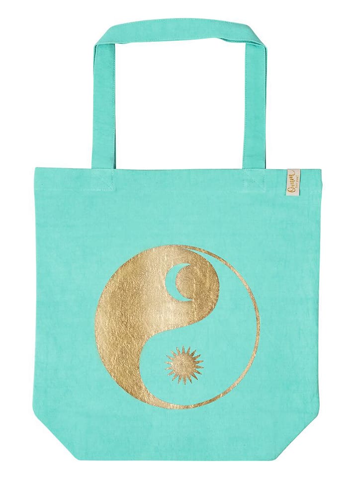moses. Torba "Omm for you" w kolorze turkusowym na zakupy - 37 x 38 x 13 cm rozmiar: onesize