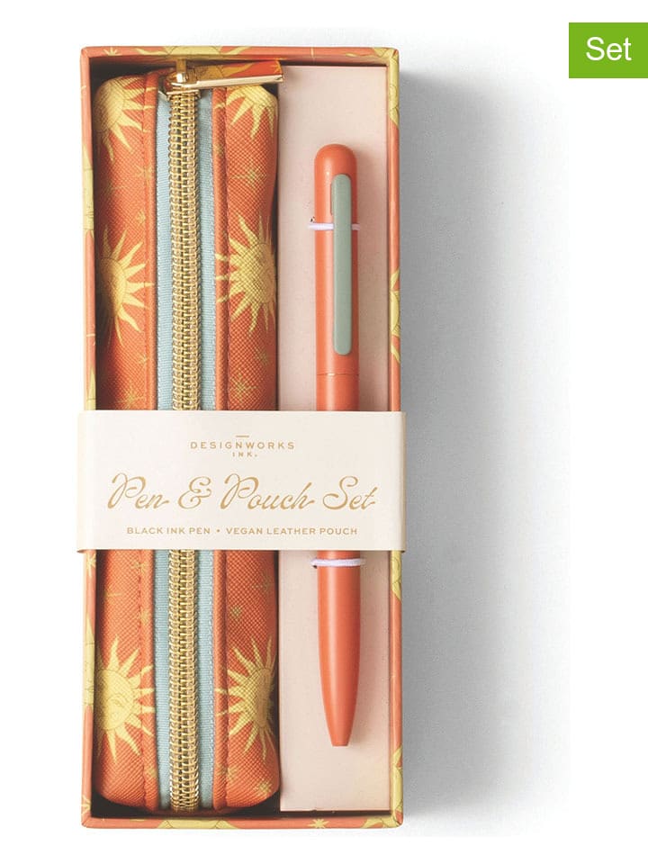 DESIGNWORKS INK ® 2-częściowy zestaw w kolorze pomarańczowo-żółtym rozmiar: onesize