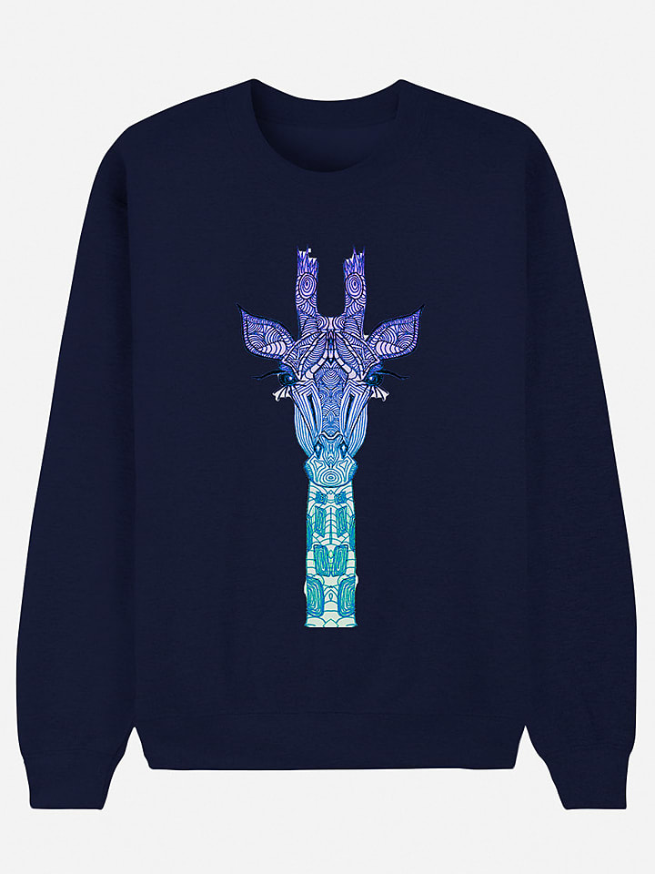 WOOOP Bluza "Giraffe Mint" w kolorze granatowym rozmiar: XXL