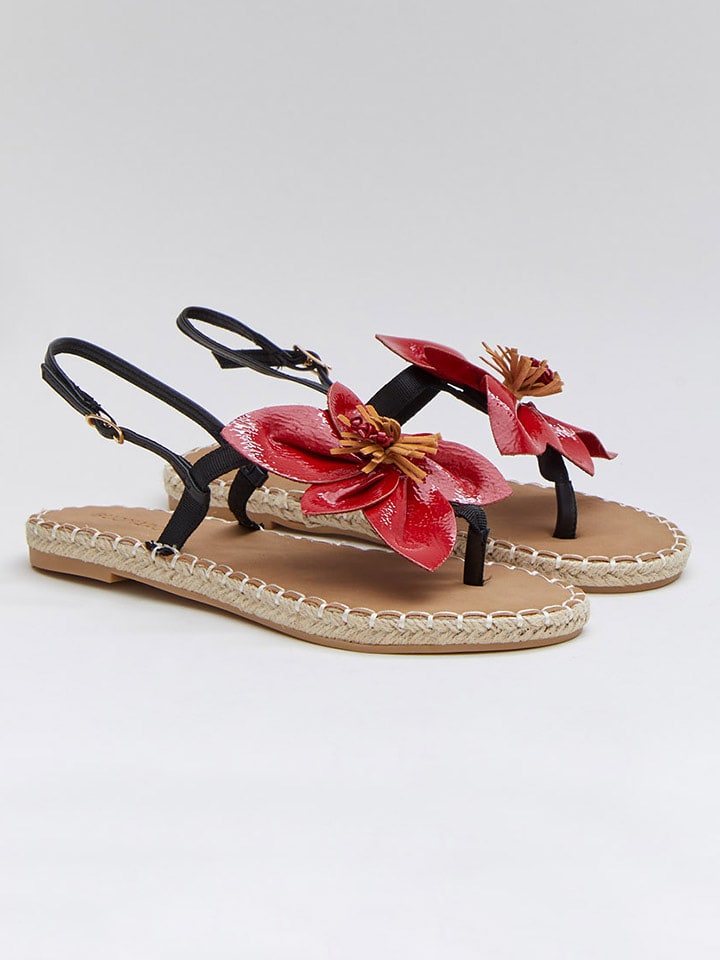 Bellucci Sandały w kolorze czarno-czerwonym rozmiar: 38