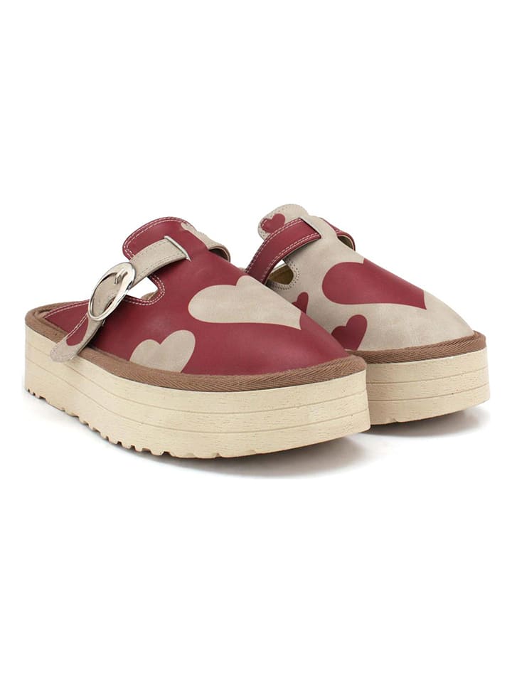 Calceo Chodaki w kolorze czerwono-kremowym rozmiar: 39