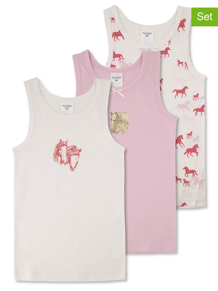 Salt and Pepper Podkoszulki (3 szt.) ze wzorem rozmiar: 128/134