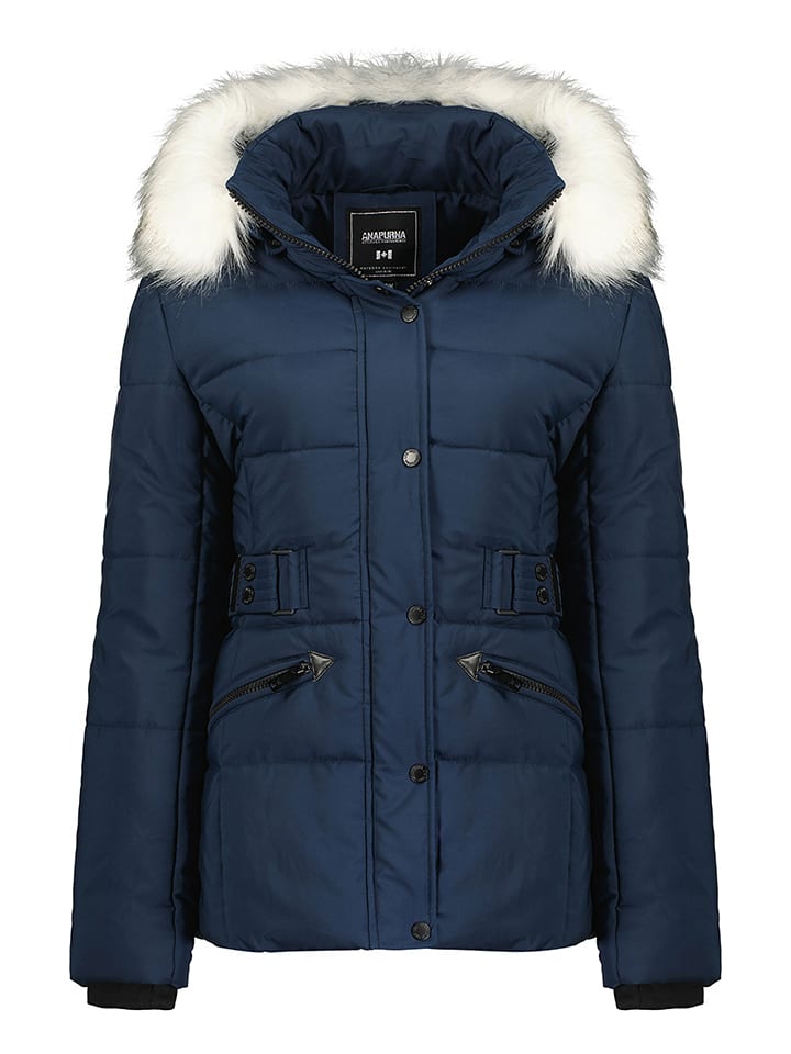 ANAPURNA Parka "Chestana" w kolorze granatowym rozmiar: L