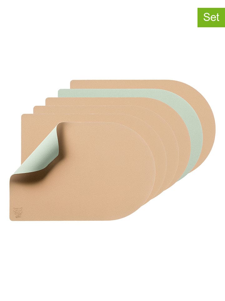 Björn Podkładki (6 szt.) w kolorze jasnoróżowo-jasnozielonym - 44,5 x 30 cm rozmiar: onesize