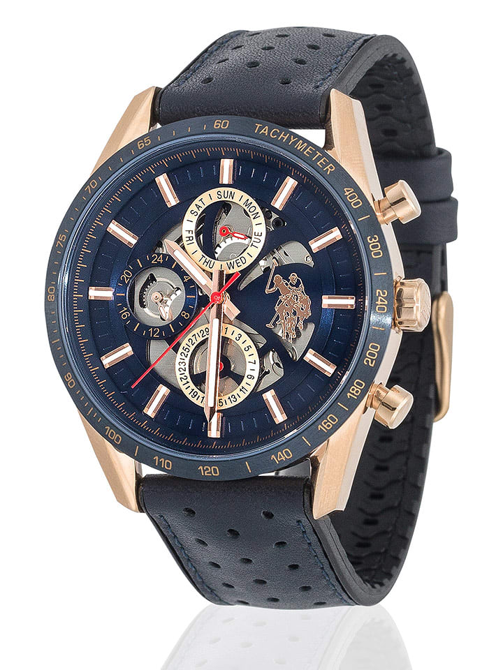 U.S. Polo Assn. Chronograf w kolorze złoto-granatowym rozmiar: onesize