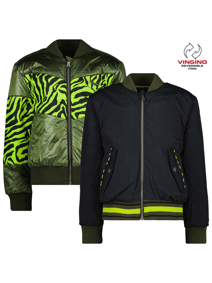 Vingino Dwustronna kurtka przejściowa "Tarbara" w kolorze zielono-granatowym rozmiar: 92