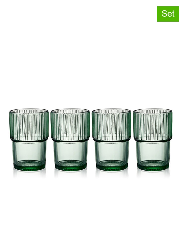 Lyngby Glas Szklanki "Kusintha" w kolorze zielonym do kawy - 380 ml rozmiar: onesize