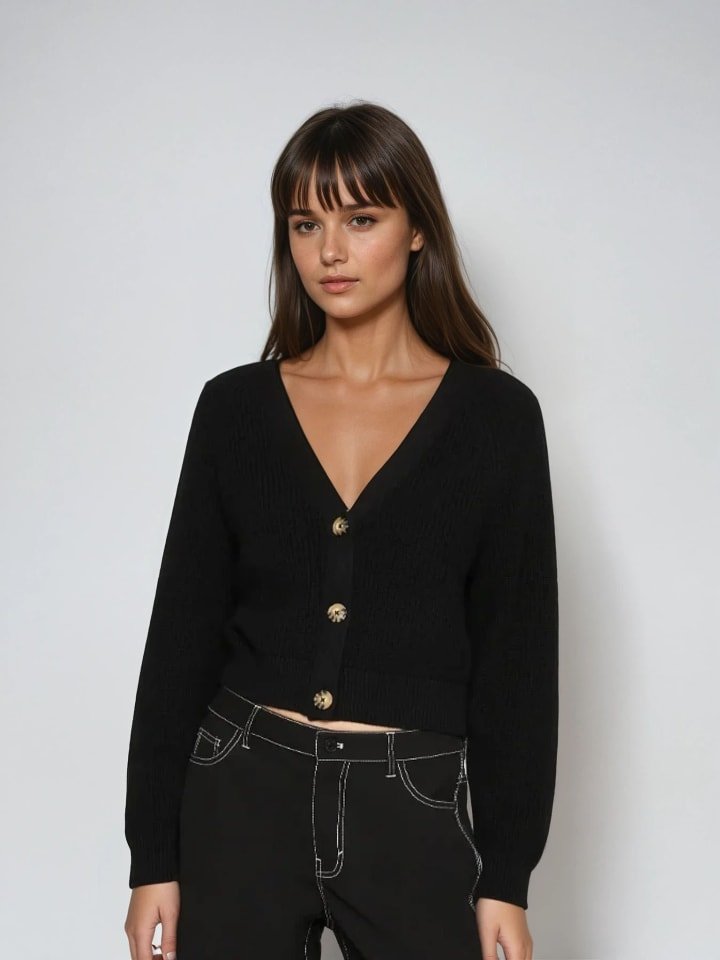 Monki Kardigan w kolorze czarnym rozmiar: XXS