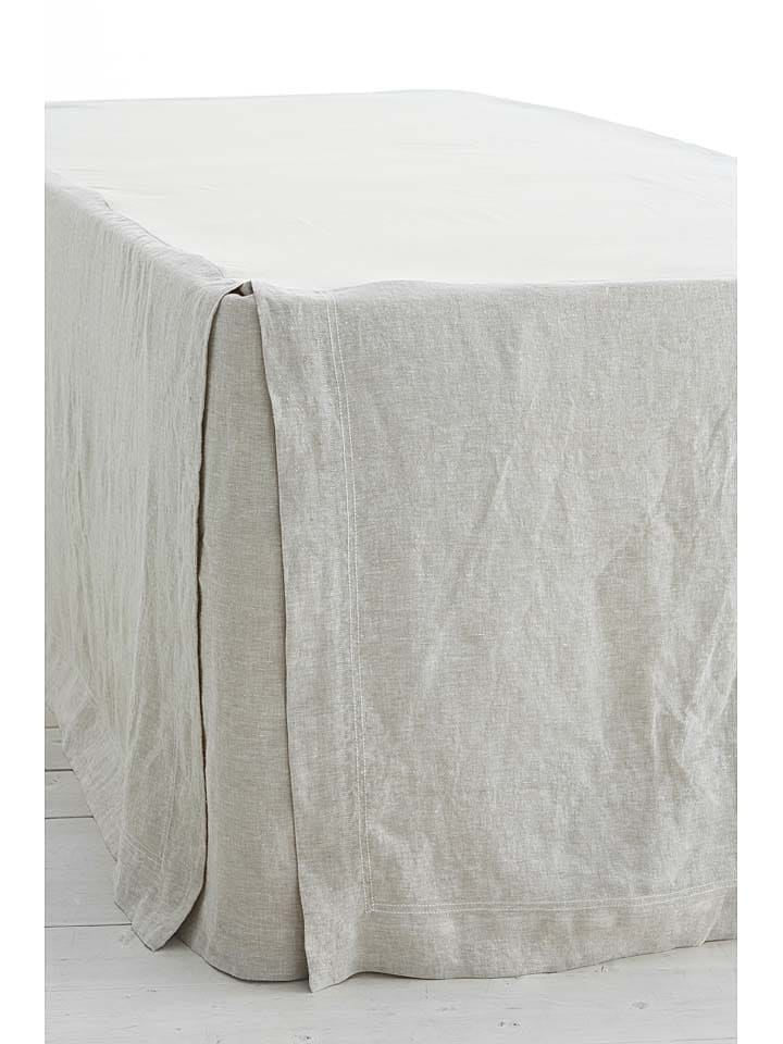 Ellos Home Pokrowiec "Elmira" w kolorze beżowym na łóżko - wys. 60 cm rozmiar: 90x200 cm