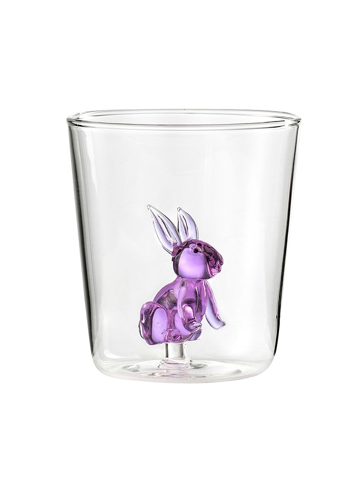 Onlylux Szklanka "Pet Friends" w kolorze fioletowym - wys. 9,3 cm rozmiar: onesize