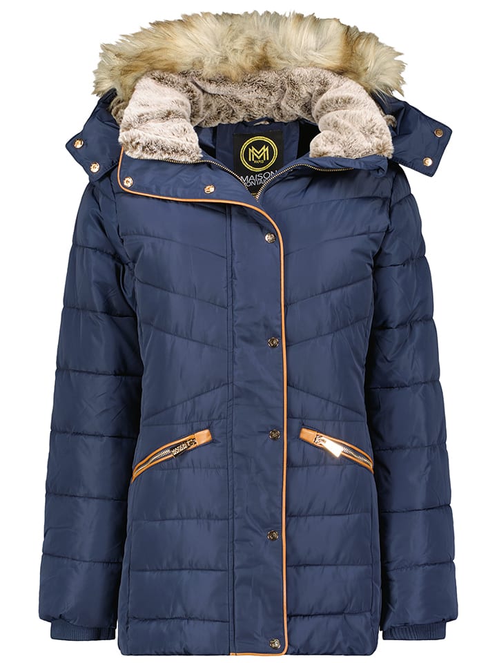Maison Montaigne Kurtka zimowa "Ajumai" w kolorze granatowym rozmiar: XL