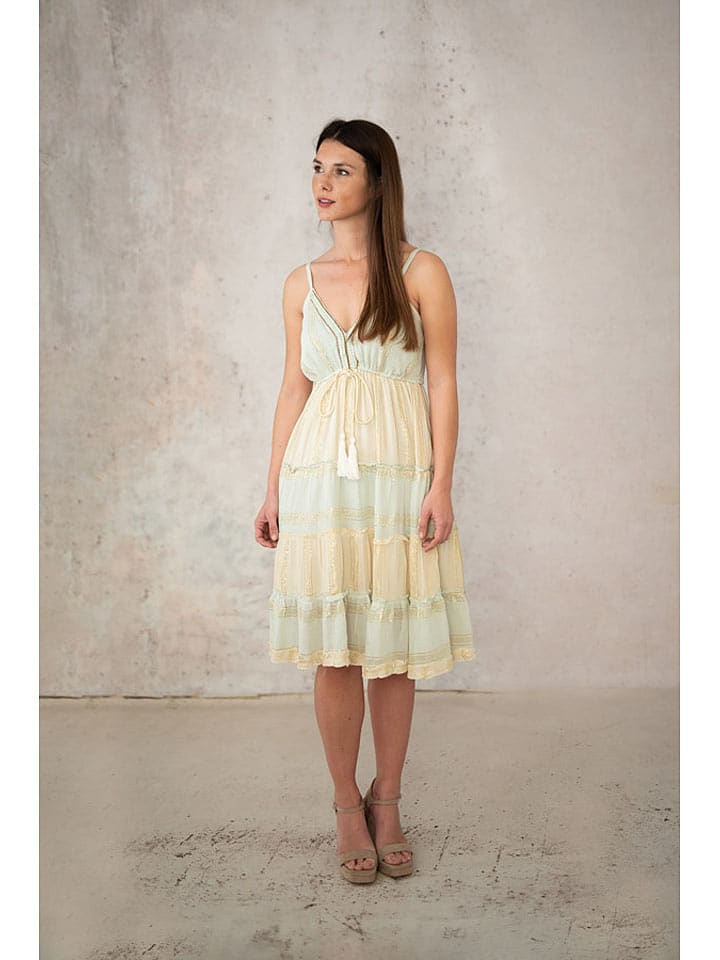 Lula Natura Sukienka w kolorze żółto-zielonym rozmiar: onesize