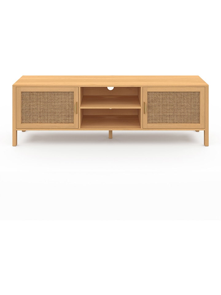 IDOMYA Factory Szafka RTV "Eve" w kolorze jasnobrązowym - 160 x 50 x 40 cm rozmiar: onesize