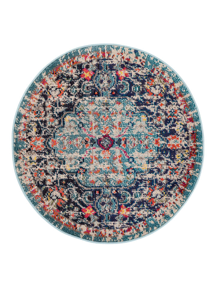 Safavieh Dywan "Madison" w kolorze beżowo-błękitno-niebieskim rozmiar: 122x122 cm