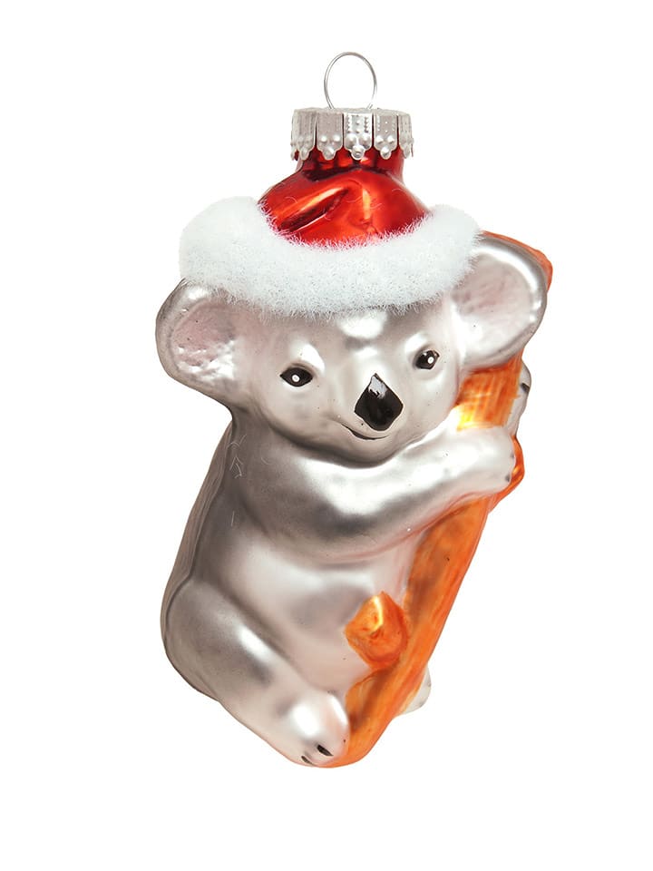 Krebs Glas Lauscha Ozdoba choinkowa w kolorze srebrnym - wys. 11 cm rozmiar: onesize