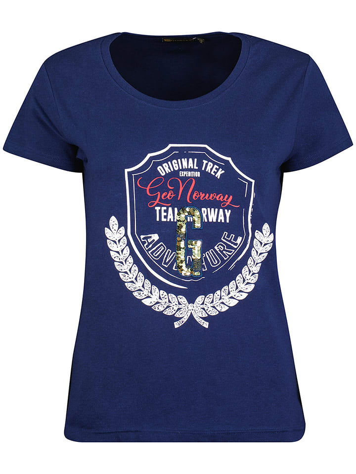 Geographical Norway Koszulka "Jirondelle" w kolorze granatowym rozmiar: XXL