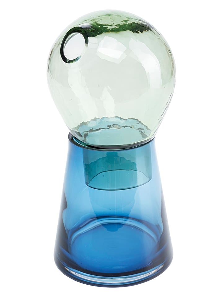 Kare Wazon "Skittle" w kolorze błękitno-zielonym - wys. 28 cm rozmiar: onesize