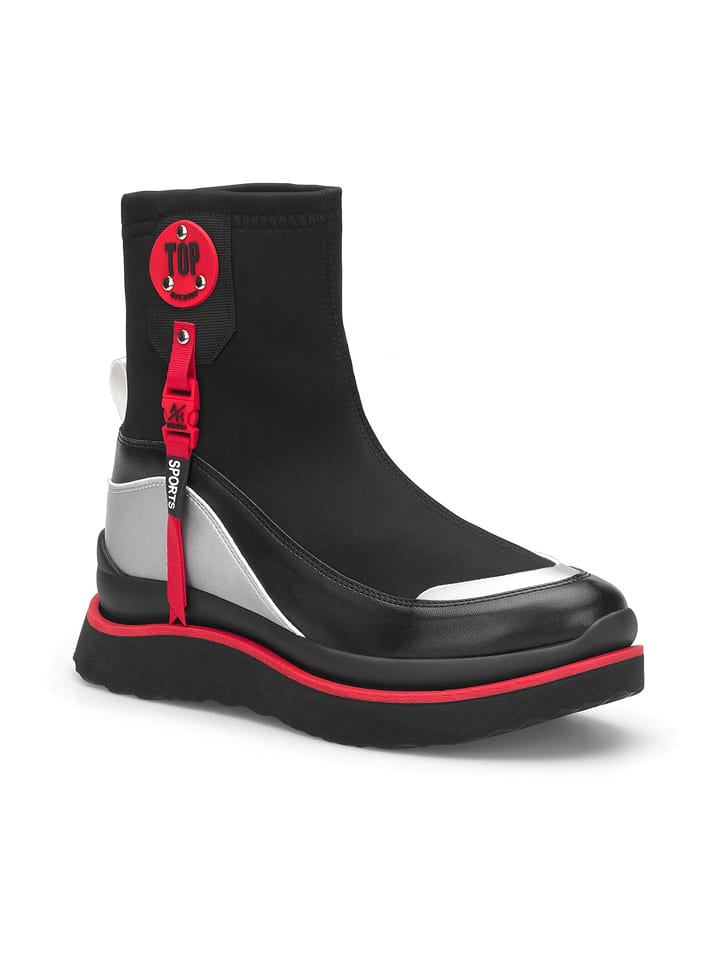 trendyol Botki w kolorze biało-czarno-czerwonym rozmiar: 37