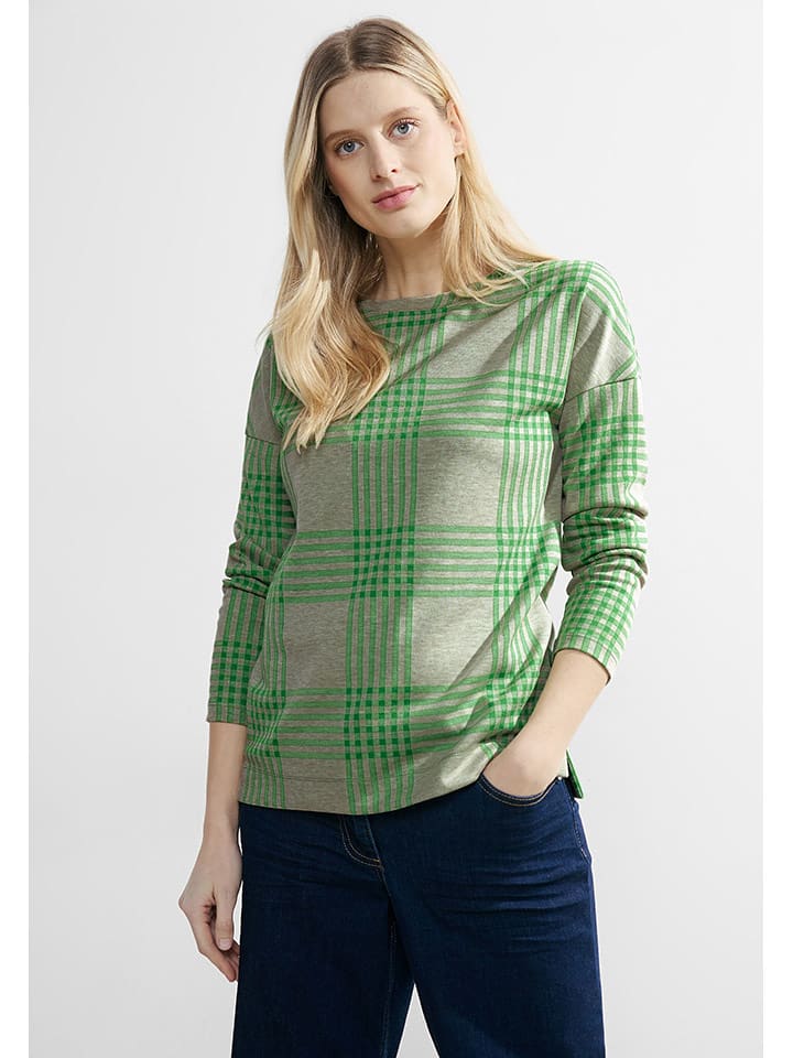 Cecil Koszulka w kolorze szaro-zielonym rozmiar: S