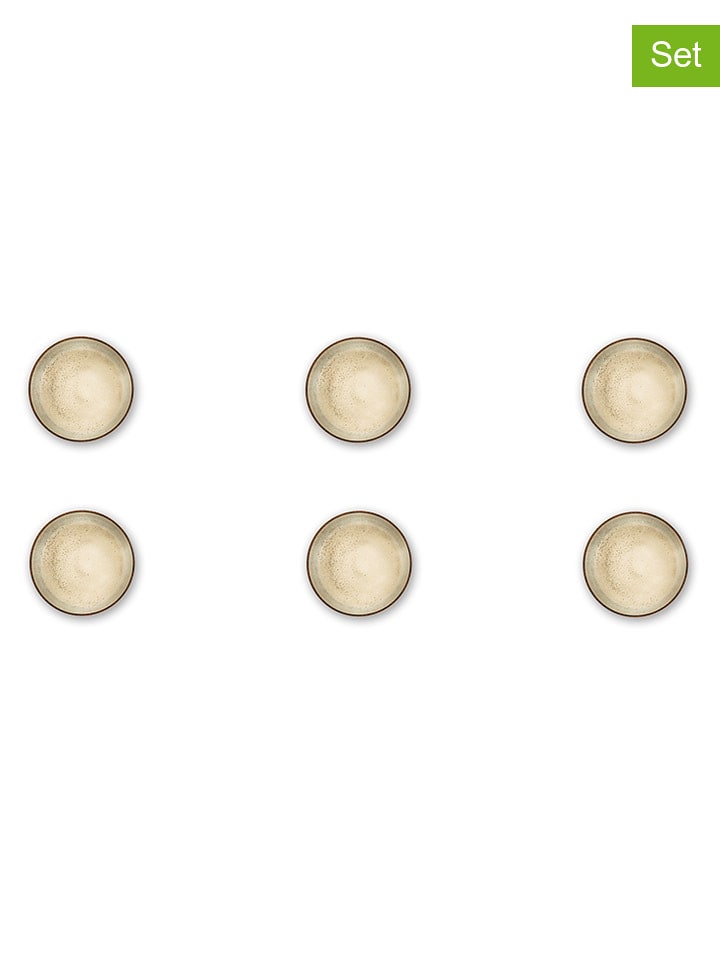 Trendy Kitchen by EXCÉLSA Miski (6 szt.) "Zeus" w kolorze biało-kremowym - Ø 14,5 cm rozmiar: onesize