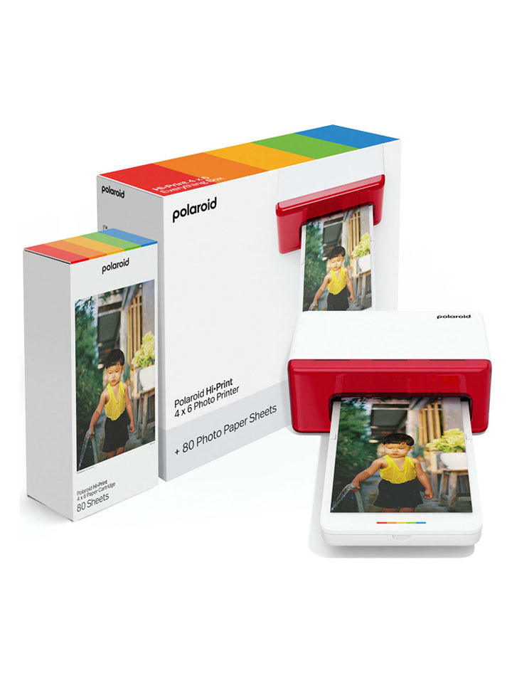 Polaroid Zestaw startowy "Hi Print 4x6" w kolorze biało-czerwonym do drukowania zdjęć rozmiar: onesize