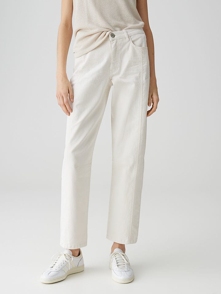 OPUS Dżinsy "Lolah" - Regular fit - w kolorze kremowym rozmiar: 34/L28