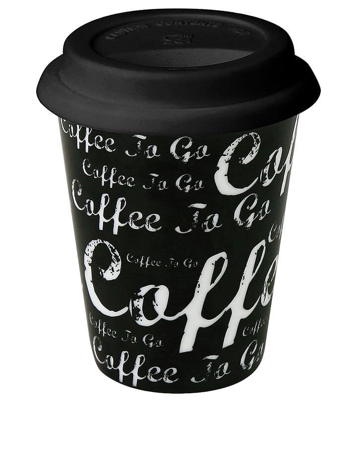 Könitz Kubek To-Go "Coffee..." w kolorze czarnym - 380 ml rozmiar: onesize