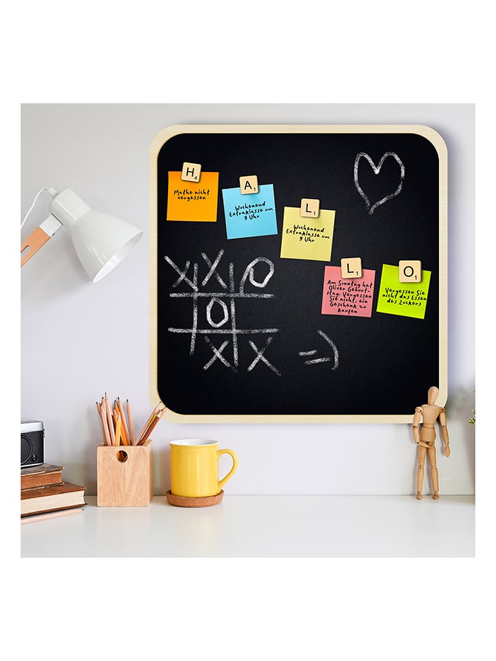 hippodino Tablica magnetyczna w kolorze czarnym z akcesoriami - 50 x 50 x 1 cm rozmiar: onesize