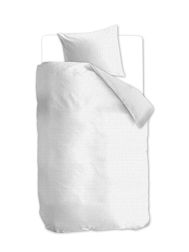 Beddinghouse Komplet pościeli "Wave" w kolorze białym z kory rozmiar: 155x220 cm