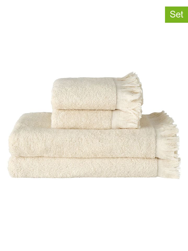 Ellos Home 4-częściowy zestaw ręczników "Molly" w kolorze białym rozmiar: onesize