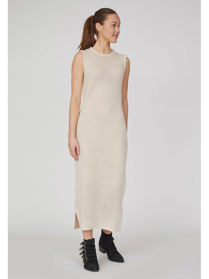 SisterS point Sukienka dzianinowa w kolorze kremowym rozmiar: L