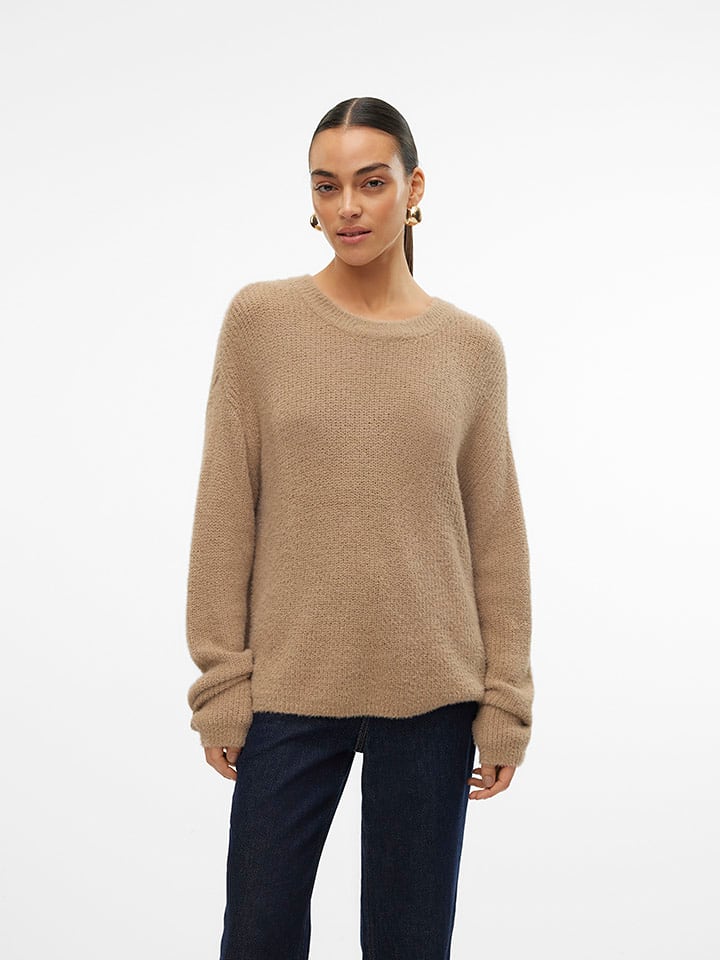 Vero Moda Sweter w kolorze beżowym rozmiar: XS