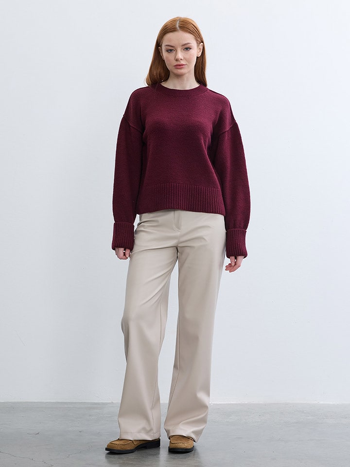 BGN Sweter w kolorze bordowym rozmiar: 38