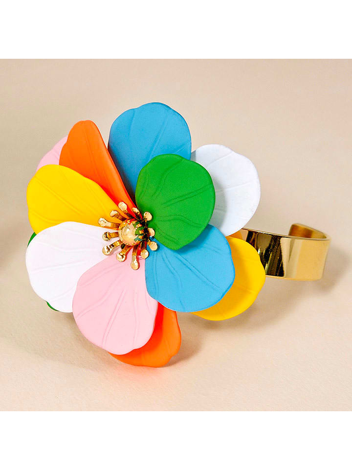 LA CHIQUITA Pozłacana bransoletka z liśćmi z żywicy rozmiar: onesize