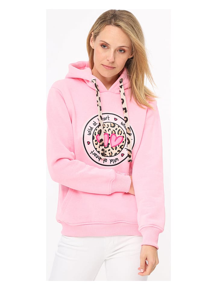 Zwillingsherz Bluza "Kelly" w kolorze jasnoróżowym rozmiar: L/XL