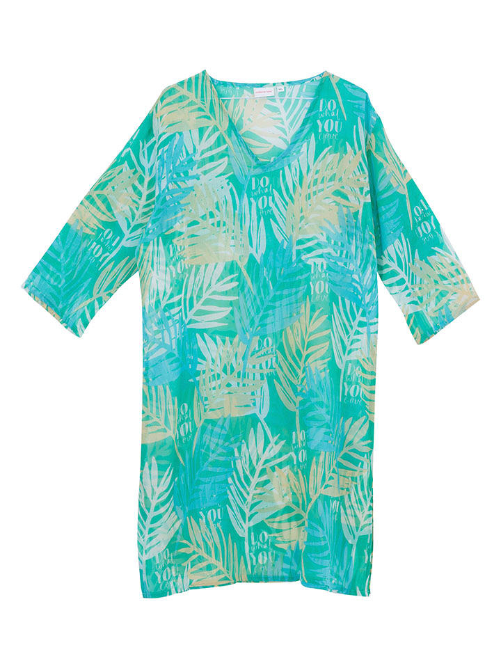 Overbeck and Friends Tunika "Paloma" w kolorze turkusowo-zielonym rozmiar: M/L