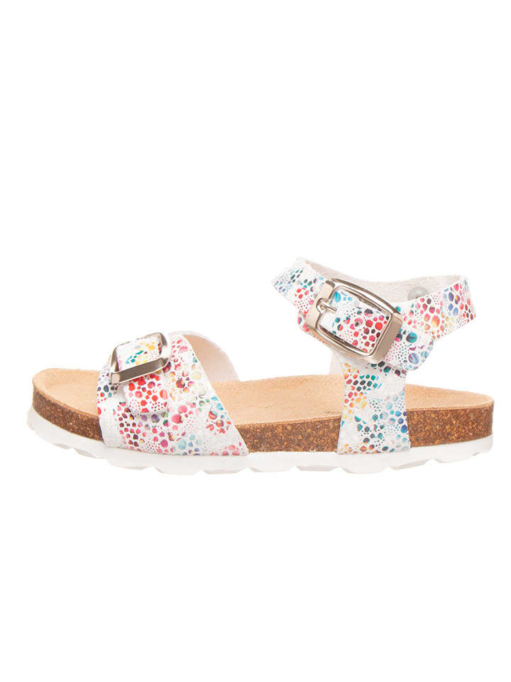 BIO PINGÜIN Sandały w kolorze białym ze wzorem rozmiar: 30