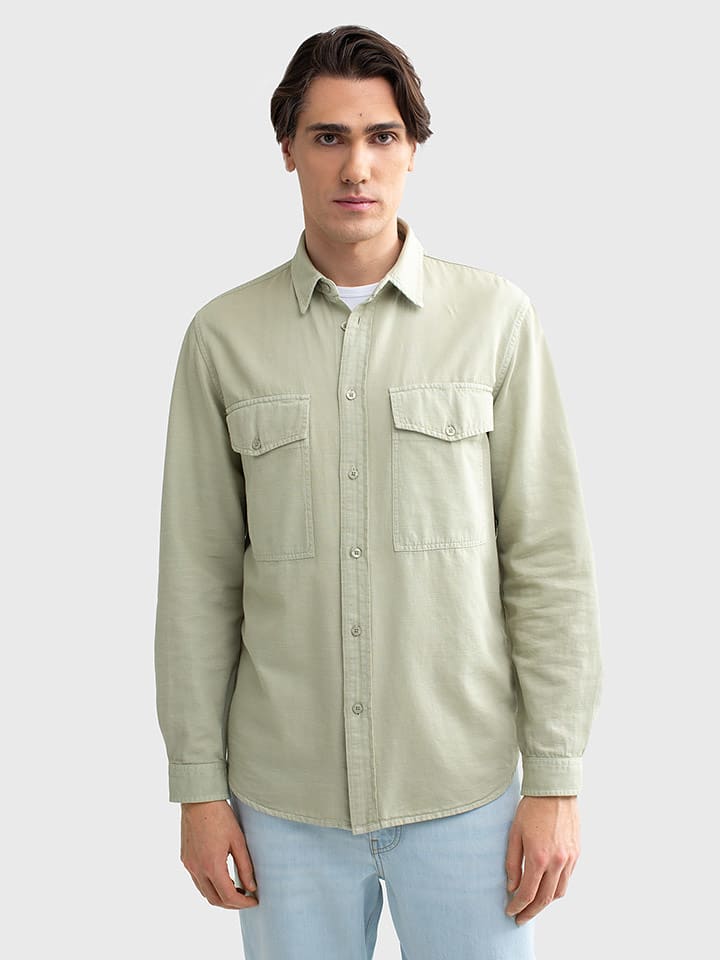 BIG STAR Koszula - Regular fit - w kolorze jasnozielonym rozmiar: XXL