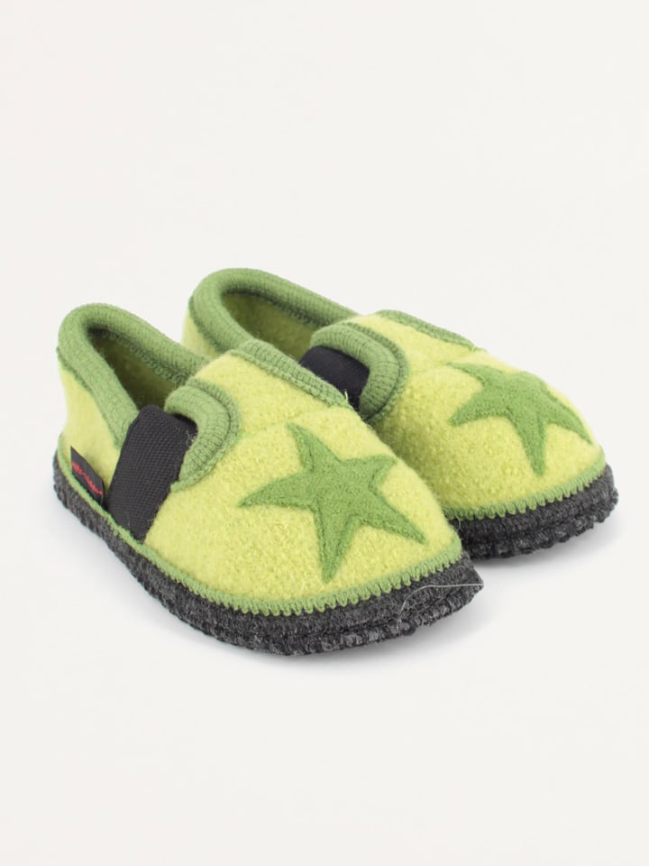 kitz-pichler Kapcie "Bobby Stern" w kolorze żółto-zielonym rozmiar: 33