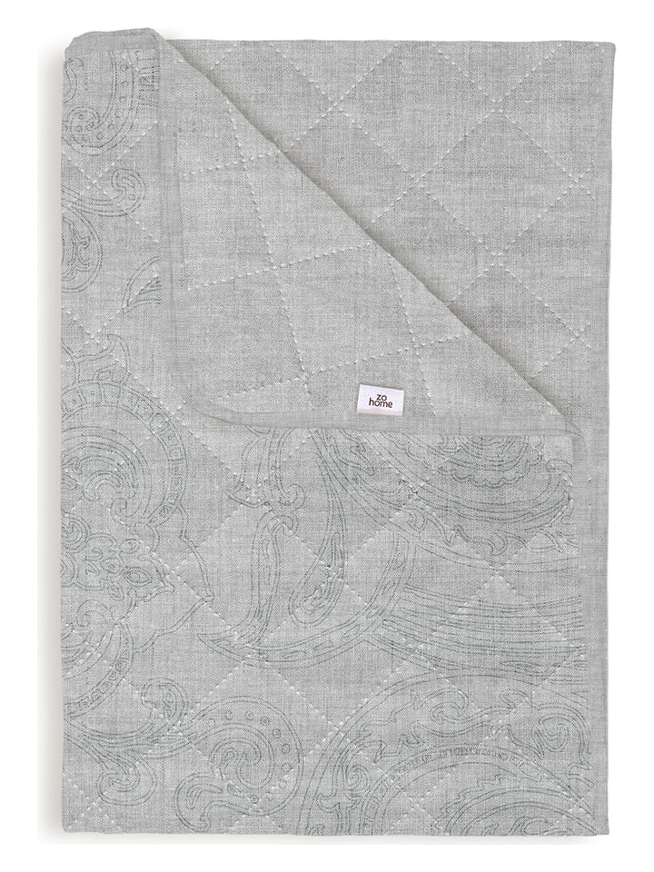 Zo!Home Narzuta "Paisley di Lino" w kolorze jasnoszarym rozmiar: 180x260 cm
