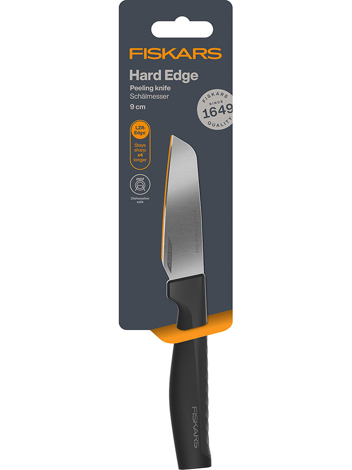 Fiskars Nóż "Hard Edge" w kolorze srebrno-czarnym do obierania - dł. 21 cm rozmiar: onesize