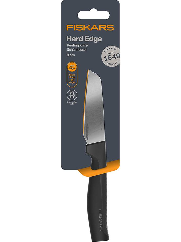 Fiskars Nóż "Hard Edge" w kolorze srebrno-czarnym do obierania - dł. 21 cm rozmiar: onesize