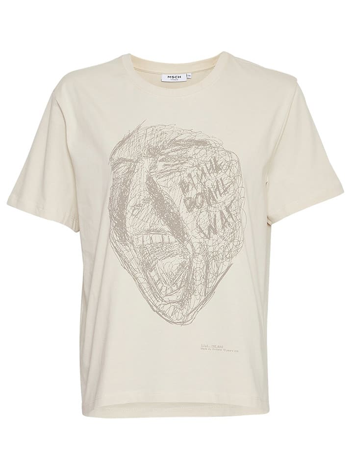 MOSS COPENHAGEN Koszulka "The War Logan" w kolorze kremowym rozmiar: S/M