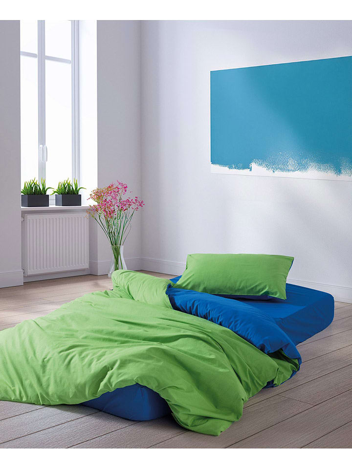 Elizabed Komplet pościeli renforcé w kolorze zielono-niebieskim rozmiar: 135x200 cm