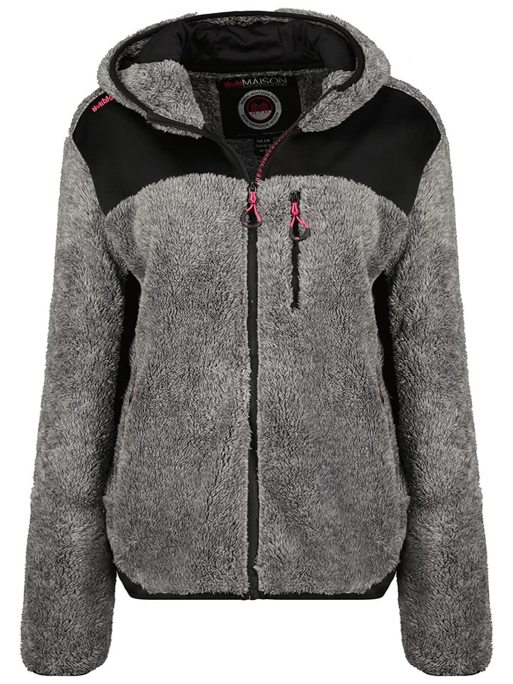 Maison Montaigne Kurtka polarowa "Telomai" w kolorze szaro-czarnym rozmiar: M