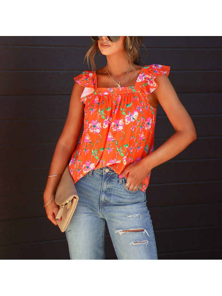 LA Angels Bluzka w kolorze pomarańczowym rozmiar: XL