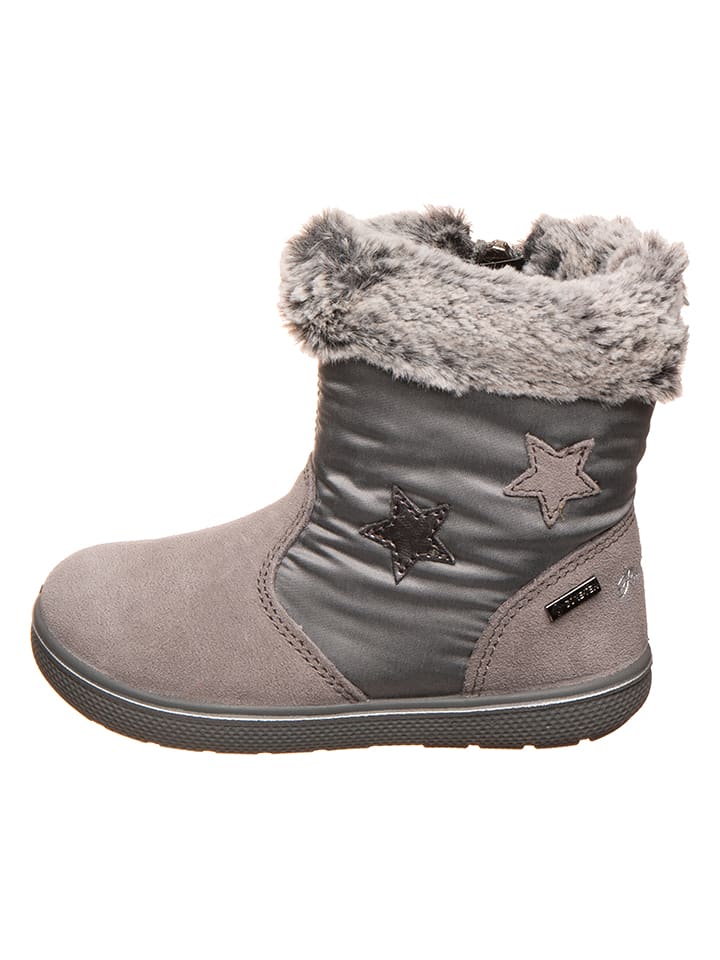 Primigi Skórzane kozaki zimowe w kolorze szarym rozmiar: 25