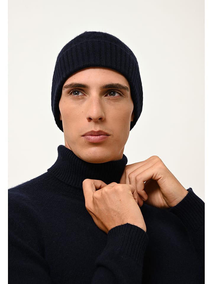 Perfect Cashmere Kaszmirowa czapka "Cleo" w kolorze czarnym rozmiar: onesize