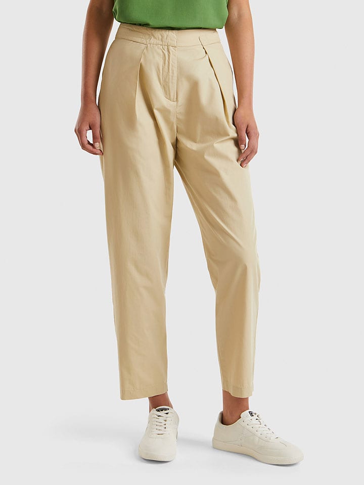 Benetton Spodnie w kolorze beżowym rozmiar: 34